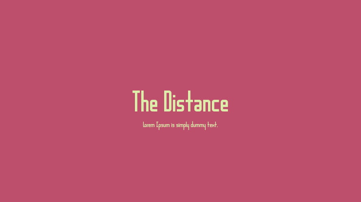 The Distance Font