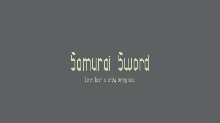 Samurai Sword Font