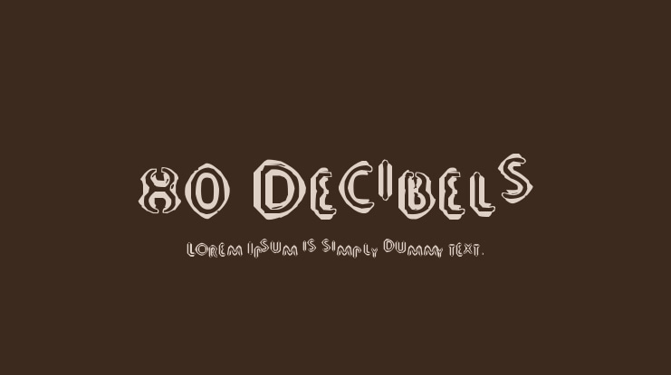80 Decibels Font