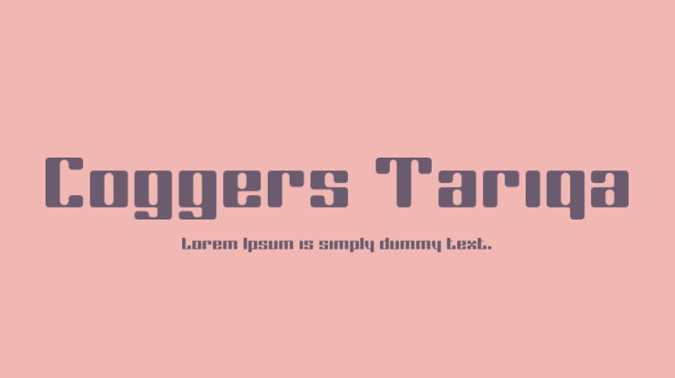 Coggers Tariqa Font