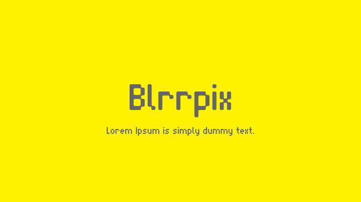 Blrrpix Font