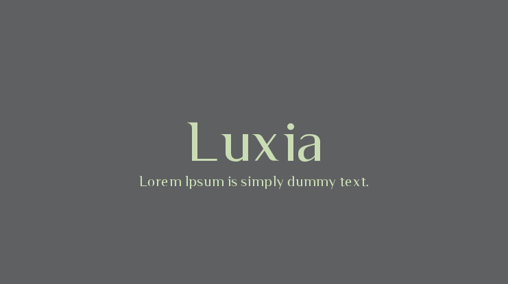 Luxia Font Family
