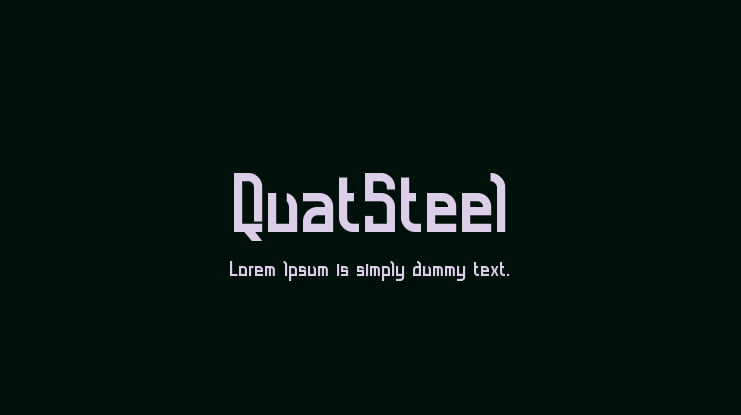 QuatSteel Font