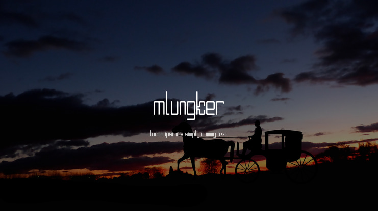 Mlungker Font
