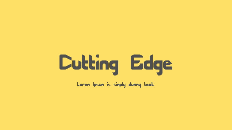 Cutting Edge Font