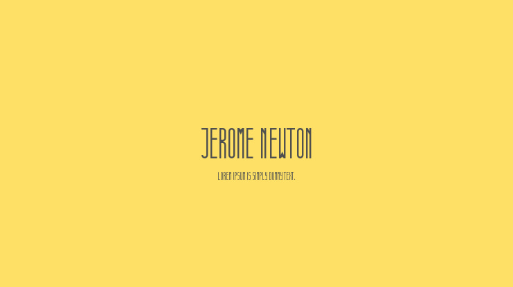 Jerome Newton Font