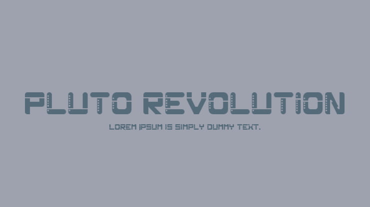 Pluto Revolution Font