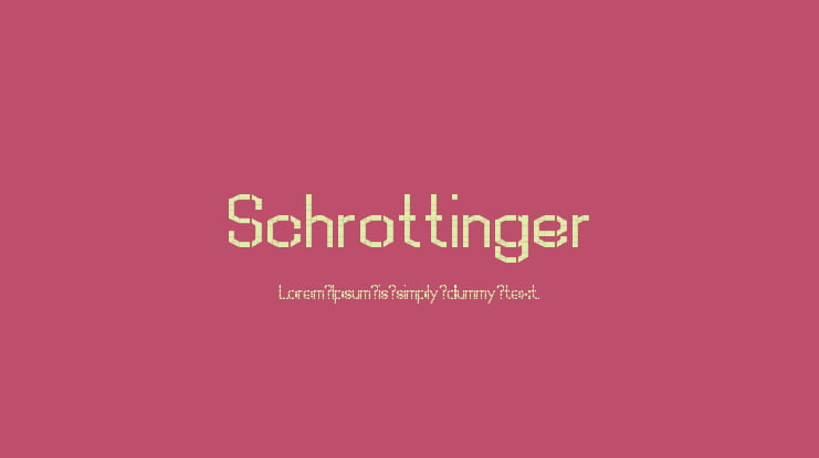 Schrottinger Font