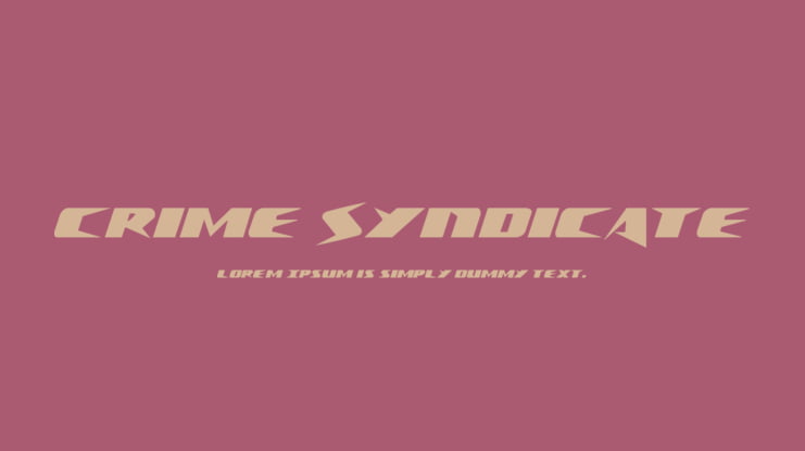 Crime Syndicate Font Family