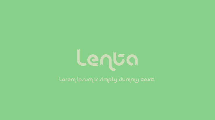 Lenta Font