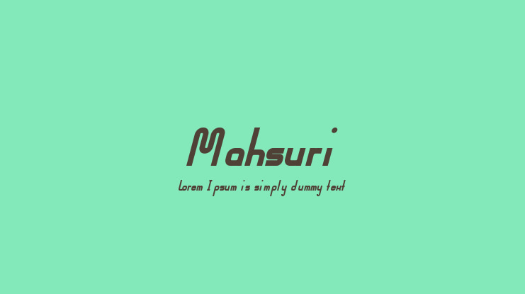 Mahsuri Font Family