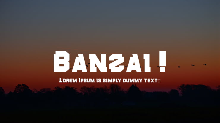 Banzai ! Font