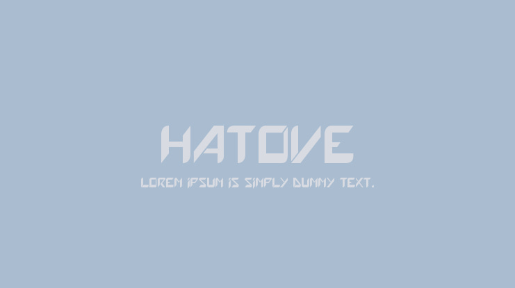 Hatove Font