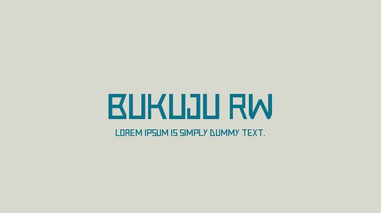 Bukuju RW Font