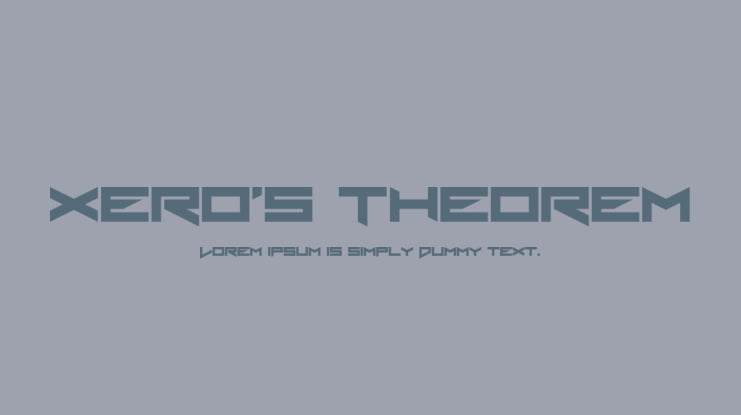 Xero's Theorem Font