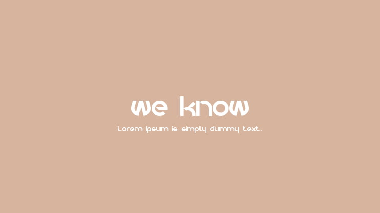 we know Font