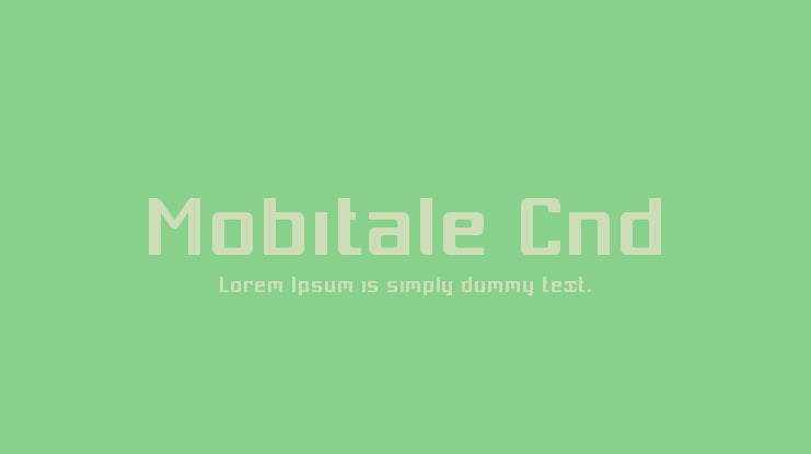 Mobitale Cnd Font Family