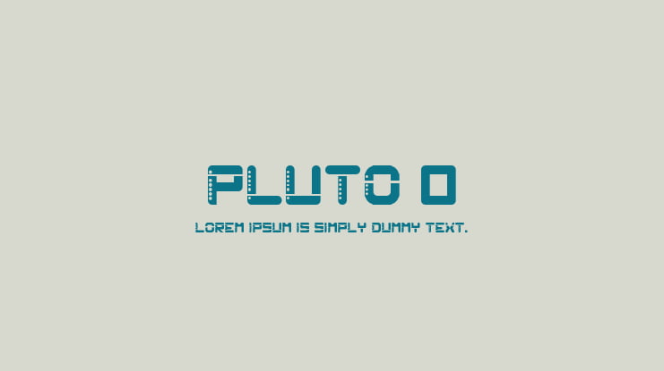 Pluto 0 Font