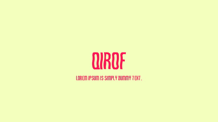 Qirof Font