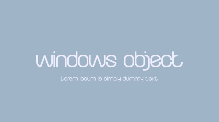 windows object Font