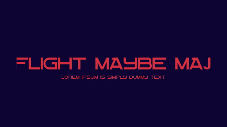 Flight mAybe Maj Font