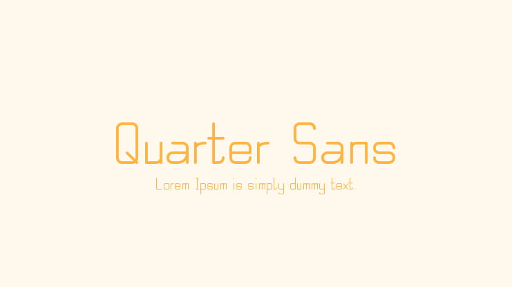 Quarter Sans Font Family