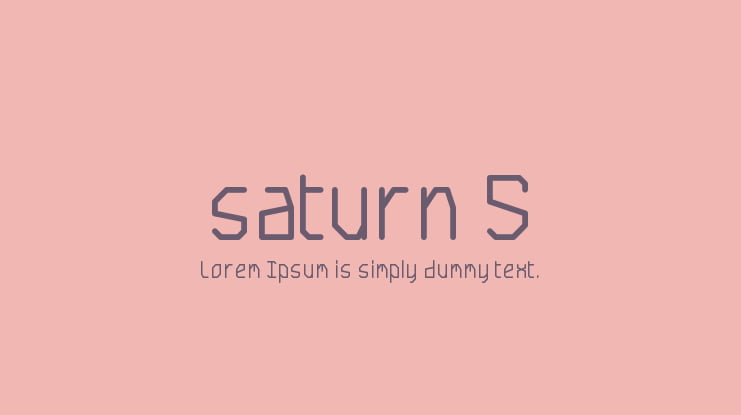saturn 5 Font