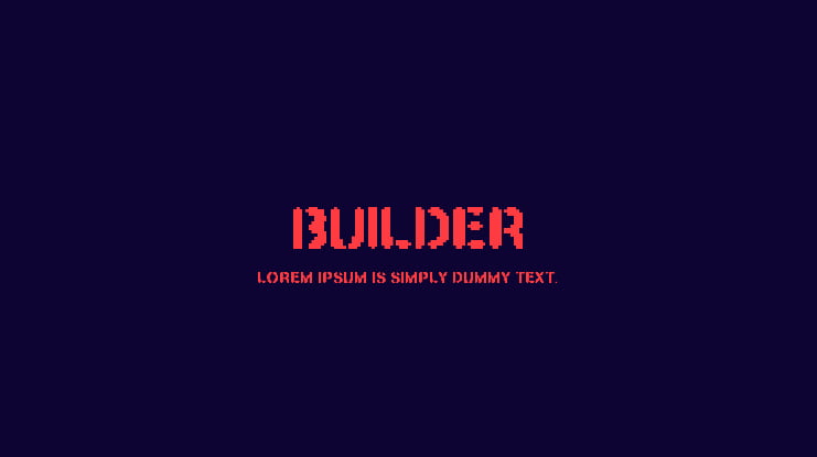 BUILDER Font
