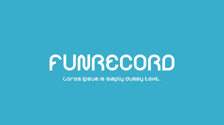 FUNRECORD Font Family