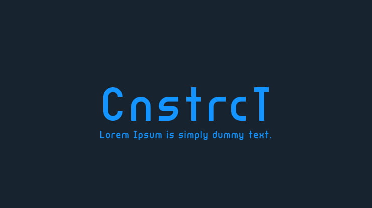 CnstrcT Font