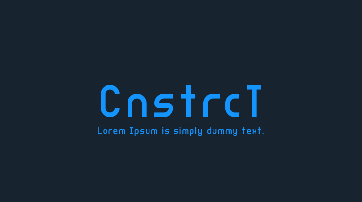 CnstrcT Font