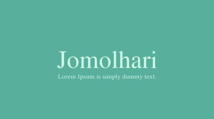 Jomolhari Font