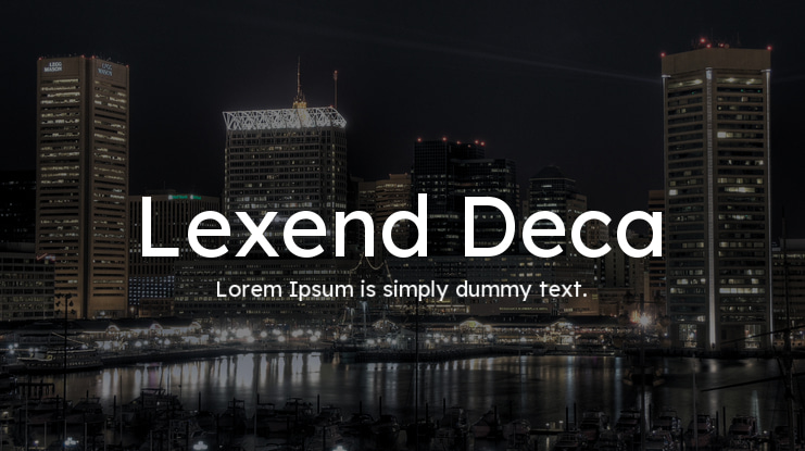 Lexend Deca Font Family