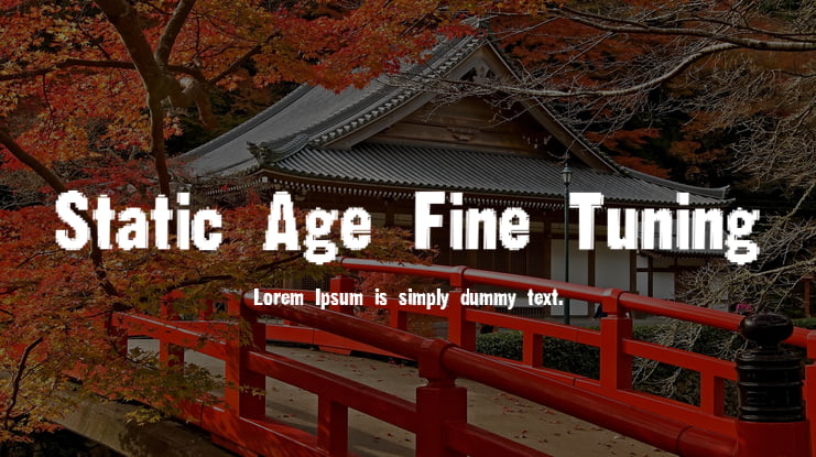 Static Age Fine Tuning Font