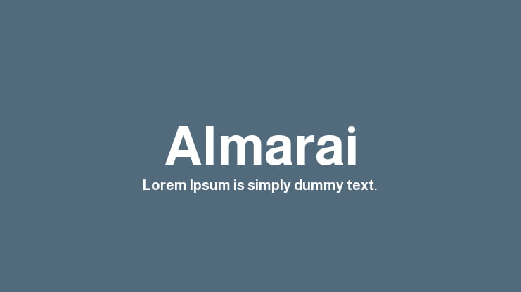 Almarai Font Family