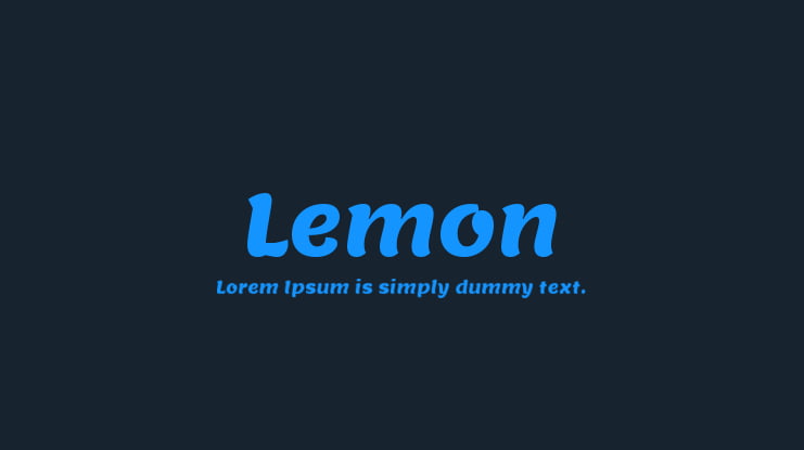 Lemon Font Family
