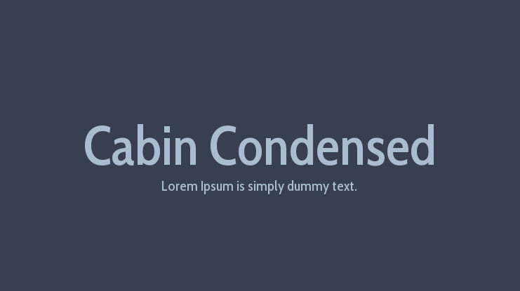 Cabin Condensed Font Family