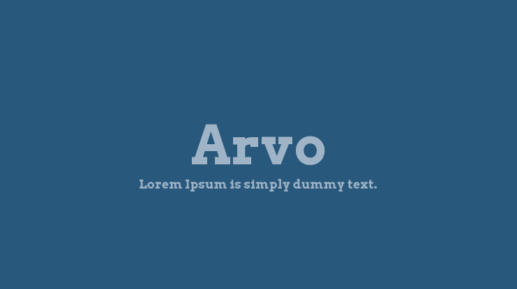 Arvo Font Family