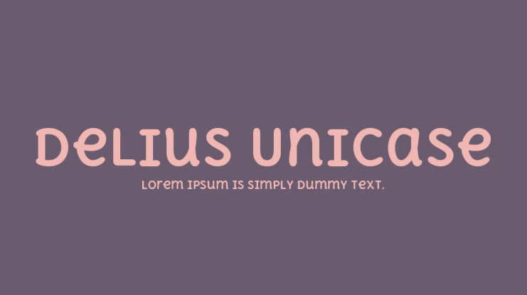 Delius Unicase Font Family