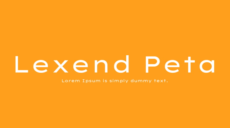 Lexend Peta Font Family
