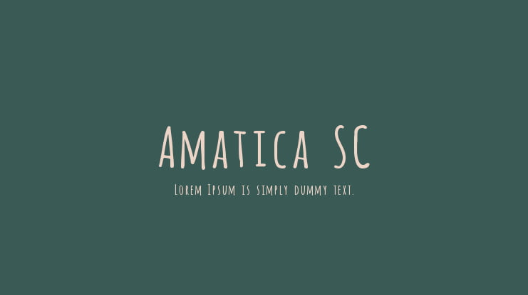 Amatica SC Font Family