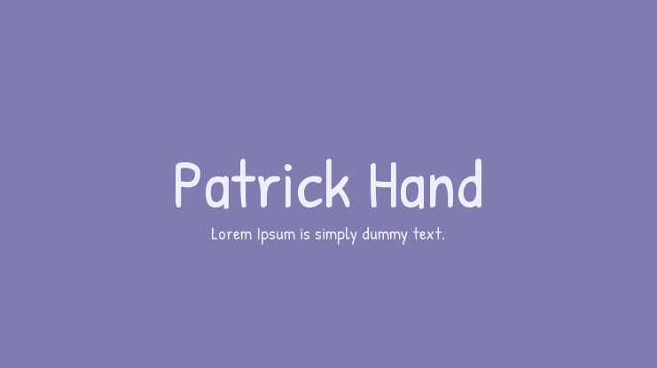 Patrick Hand Font