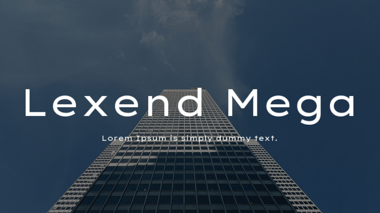Lexend Mega Font Family
