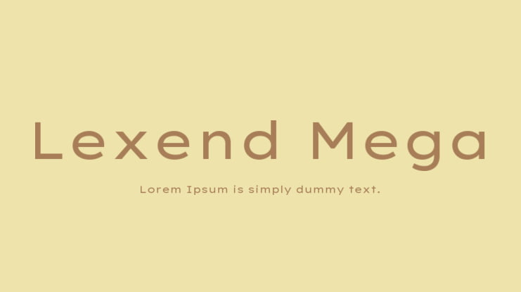 Lexend Mega Font Family
