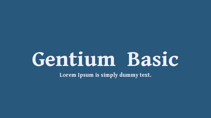 Gentium  Basic Font Family