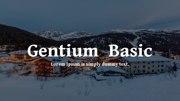 Gentium  Basic Font Family