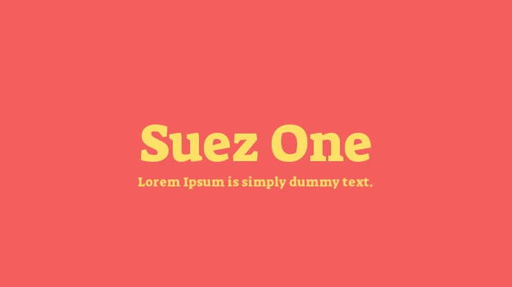 Suez One Font