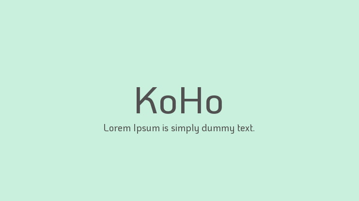 KoHo Font Family
