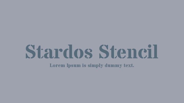 Stardos Stencil Font Family
