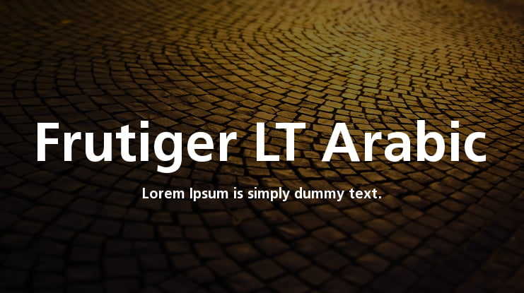 Frutiger LT Arabic Font Family